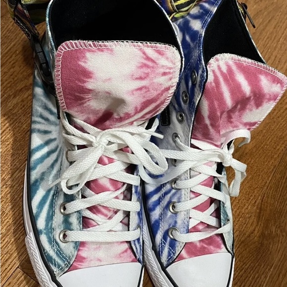 Mens Sz 10 Converse Hightop Tie Die Fanny Packs Shoe - Picture 2 of 8